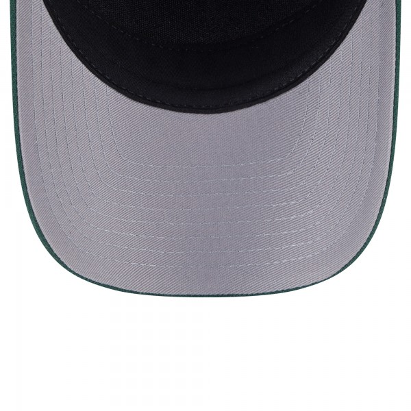 Бейсболка Milwaukee Bucks New Era Hunter Green 2025 NBA Draft M-Crown A-Frame 9FORTY