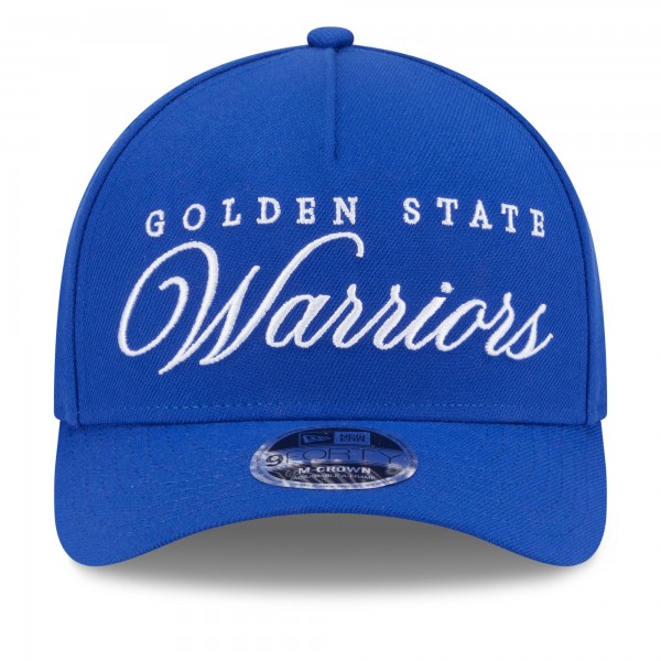 Бейсболка Golden State Warriors New Era Royal 2025 NBA Draft M-Crown A-Frame 9FORTY