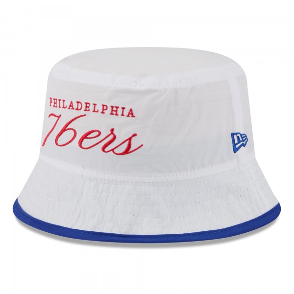 Панама Philadelphia 76ers New Era White/Royal 2025 NBA Draft Nylon