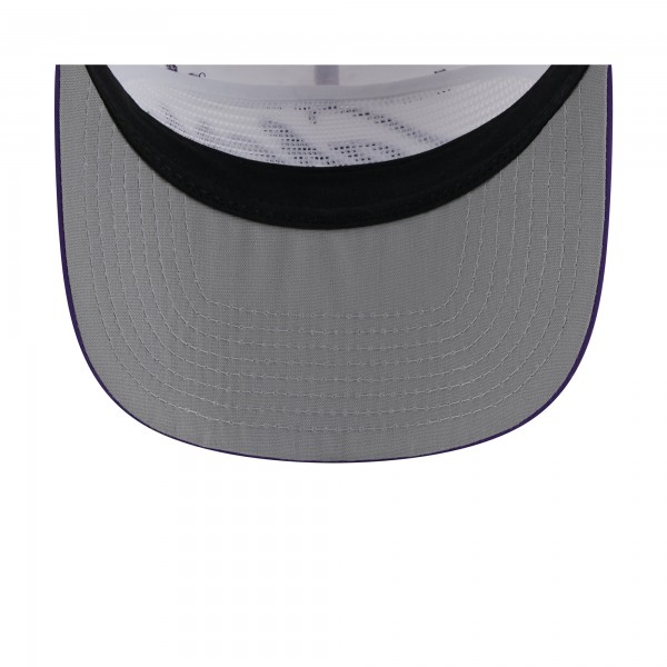 Бейсболка Los Angeles Lakers New Era White/Purple 2025 NBA Draft On-Stage Nylon 19TWENTY
