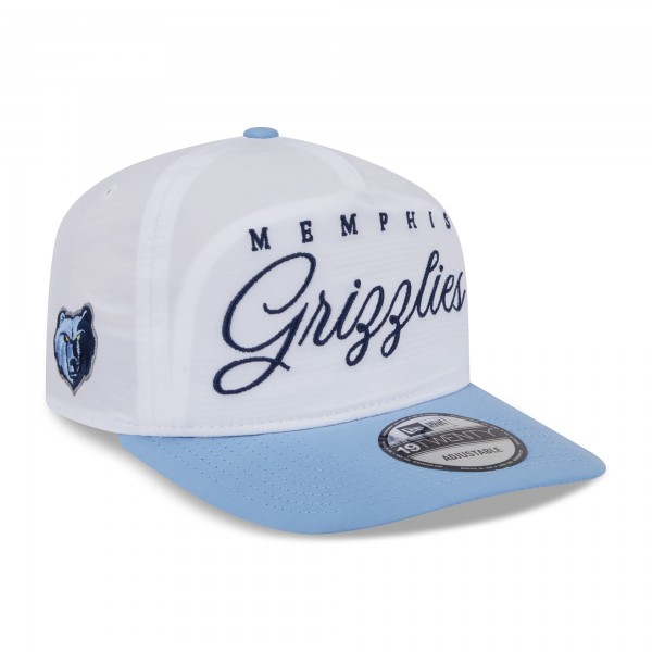 Бейсболка Memphis Grizzlies New Era White/Light Blue 2025 NBA Draft On-Stage Nylon 19TWENTY