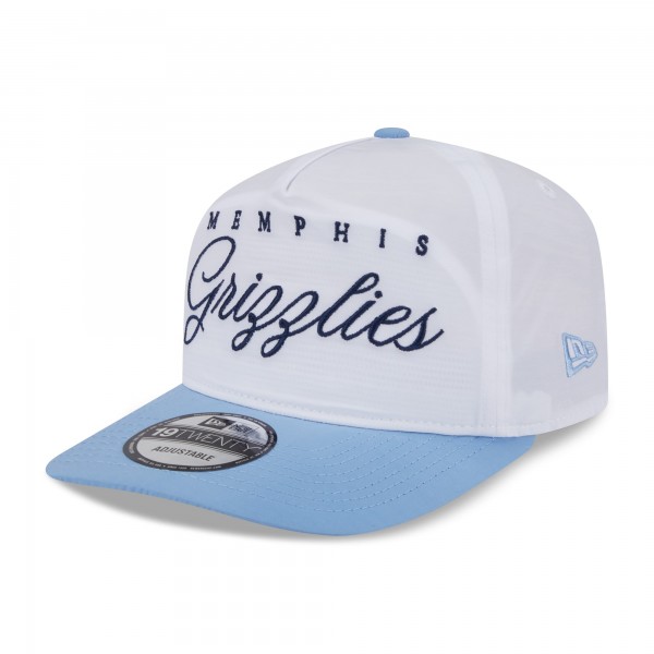 Бейсболка Memphis Grizzlies New Era White/Light Blue 2025 NBA Draft On-Stage Nylon 19TWENTY