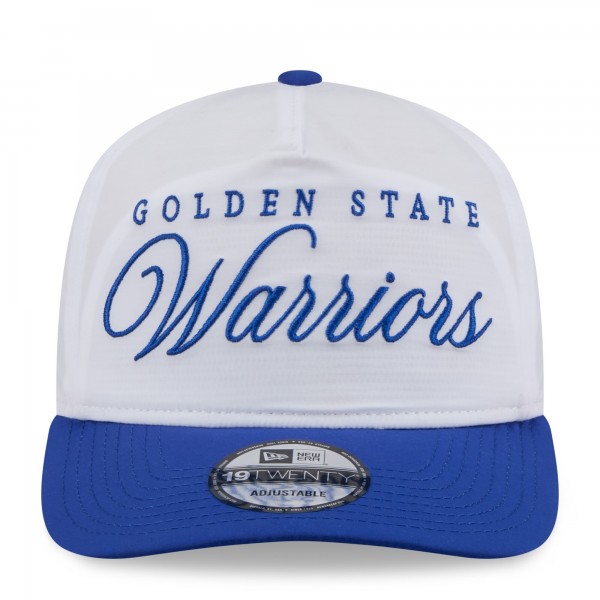Бейсболка Golden State Warriors New Era White/Royal 2025 NBA Draft On-Stage Nylon 19TWENTY
