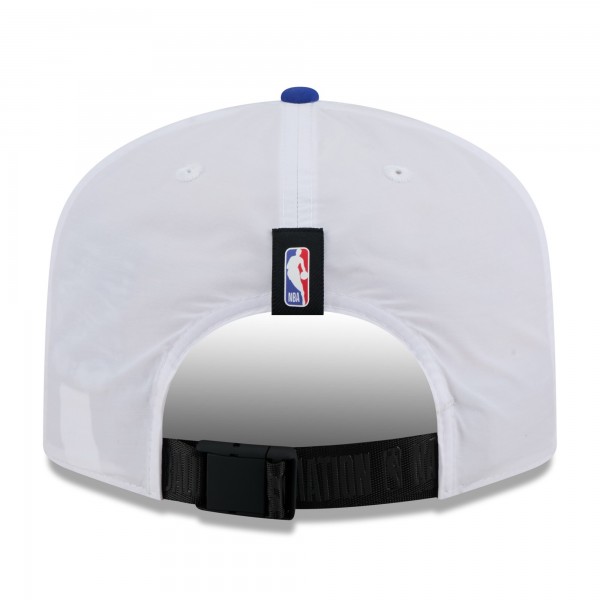 Бейсболка Golden State Warriors New Era White/Royal 2025 NBA Draft On-Stage Nylon 19TWENTY