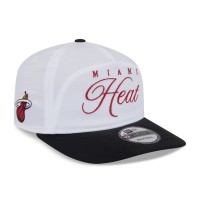 Бейсболка Miami Heat New Era White/Black 2025 NBA Draft On-Stage Nylon 19TWENTY