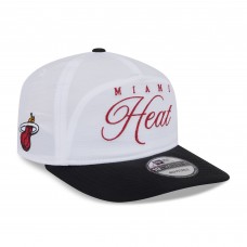 Бейсболка Miami Heat New Era White/Black 2025 NBA Draft On-Stage Nylon 19TWENTY