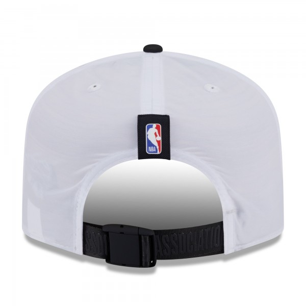 Бейсболка Miami Heat New Era White/Black 2025 NBA Draft On-Stage Nylon 19TWENTY
