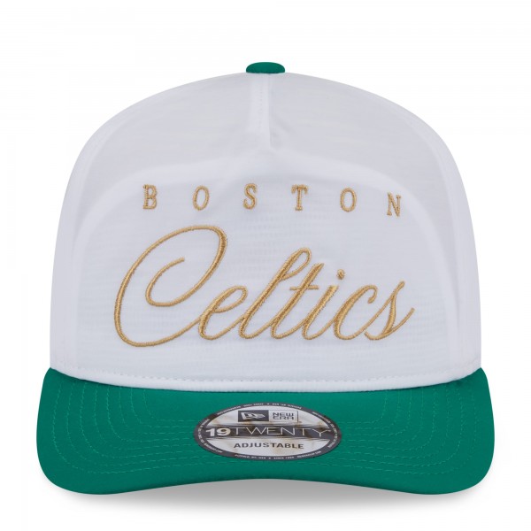 Бейсболка Boston Celtics New Era White/Kelly Green 2025 NBA Draft On-Stage Nylon 19TWENTY