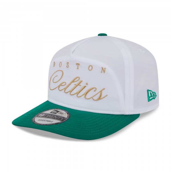 Бейсболка Boston Celtics New Era White/Kelly Green 2025 NBA Draft On-Stage Nylon 19TWENTY