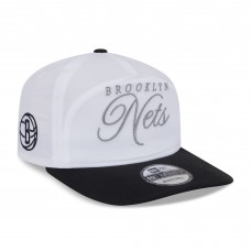Бейсболка Brooklyn Nets New Era White/Black 2025 NBA Draft On-Stage Nylon 19TWENTY