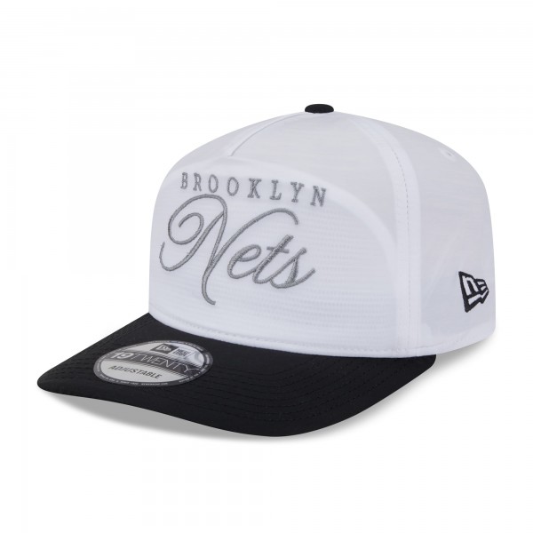Бейсболка Brooklyn Nets New Era White/Black 2025 NBA Draft On-Stage Nylon 19TWENTY
