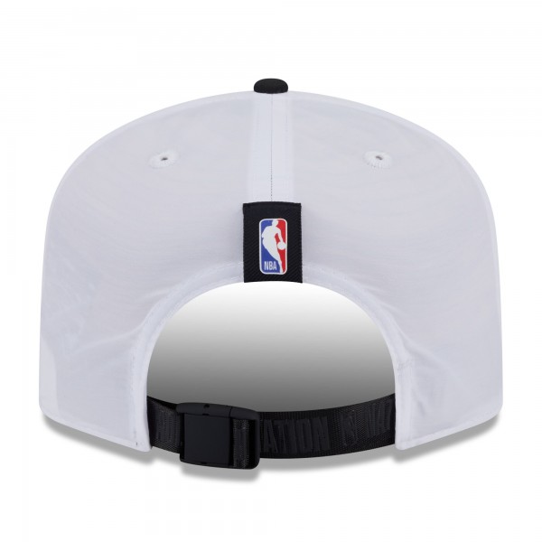 Бейсболка Brooklyn Nets New Era White/Black 2025 NBA Draft On-Stage Nylon 19TWENTY