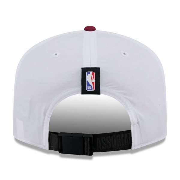 Бейсболка Cleveland Cavaliers New Era White/Wine 2025 NBA Draft On-Stage Nylon 19TWENTY