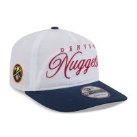 Бейсболка Denver Nuggets New Era White/Navy 2025 NBA Draft On-Stage Nylon 19TWENTY