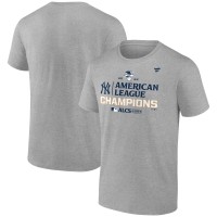 Футболка New York Yankees Fanatics Heather Gray 2024 American League Champions Locker Room