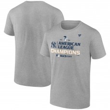New York Yankees Fanatics Heather Gray 2024 American League Champions Locker Room T-Shirt