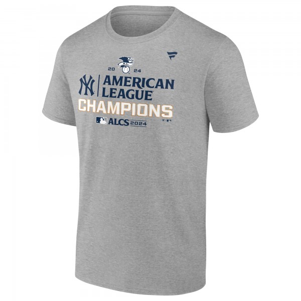 New York Yankees Fanatics Heather Gray 2024 American League Champions Locker Room T-Shirt