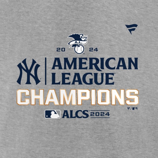 New York Yankees Fanatics Heather Gray 2024 American League Champions Locker Room T-Shirt