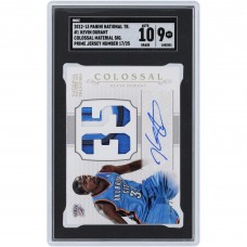 Kevin Durant Oklahoma City Thunder Autographed 2012-13 Panini National Treasures Colossal Tri-Color Relic #1 #17/25 SGC Authenticated 9/10 Card