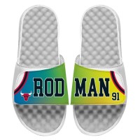 Шлепки Unisex Chicago Bulls Dennis Rodman ISlide White Retired Player