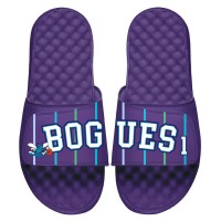 Шлепки Unisex Charlotte Hornets Muggsy Bogues ISlide Purple Retired Player
