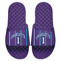 Шлепки Youth Charlotte Hornets Muggsy Bogues ISlide Purple City Jersey