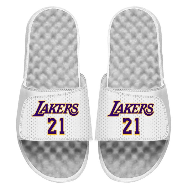 Шлепки Michael Cooper Los Angeles Lakers ISlide Unisex City Jersey - White