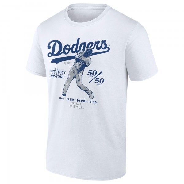 Los Angeles Dodgers Shohei Ohtani White 6 for 6 T-Shirt