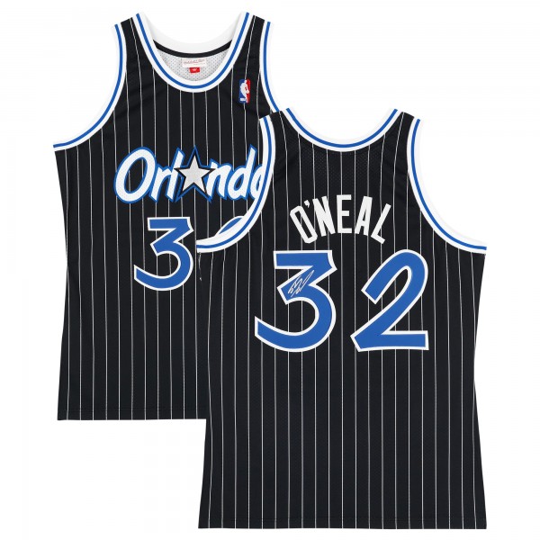 Игровая джерси Shaquille ONeal Orlando Magic Autographed Fanatics Authentic Mitchell & Ness 1994-95 Black Authentic