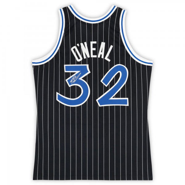 Игровая джерси Shaquille ONeal Orlando Magic Autographed Fanatics Authentic Mitchell & Ness 1994-95 Black Authentic