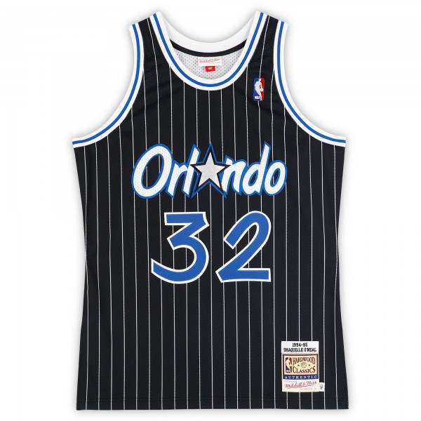 Игровая джерси Shaquille ONeal Orlando Magic Autographed Fanatics Authentic Mitchell & Ness 1994-95 Black Authentic