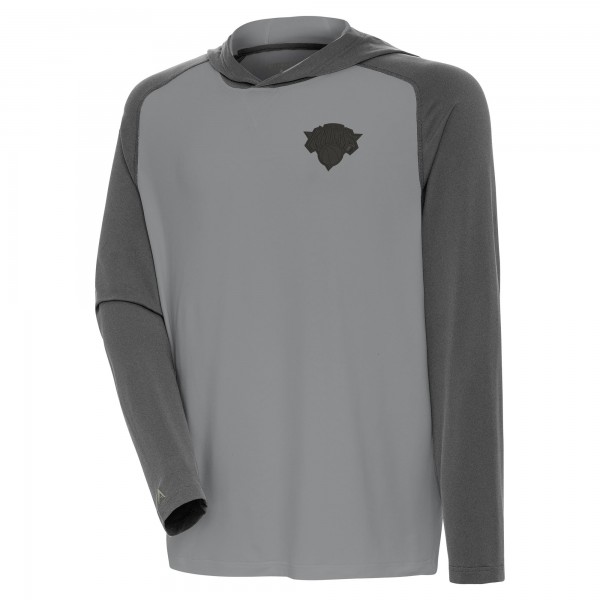 Толстовка New York Knicks Antigua Tonal Intrepid&nbsp; - Gray