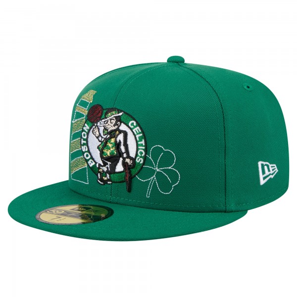 Бейсболка Boston Celtics New Era Kelly Green State Stitch 59FIFTY