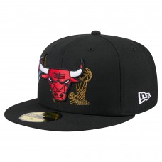 Бейсболка Chicago Bulls New Era Black State Stitch 59FIFTY