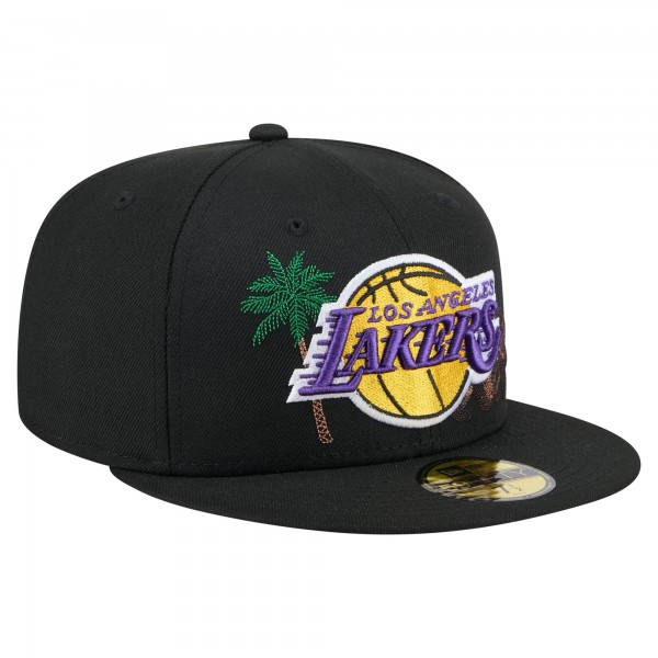 Бейсболка Los Angeles Lakers New Era Black State Stitch 59FIFTY