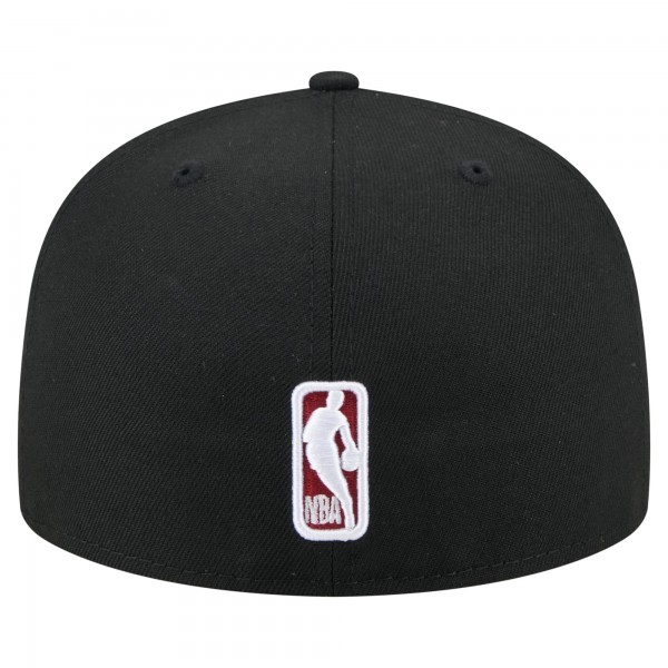 Бейсболка Miami Heat New Era Black State Stitch 59FIFTY