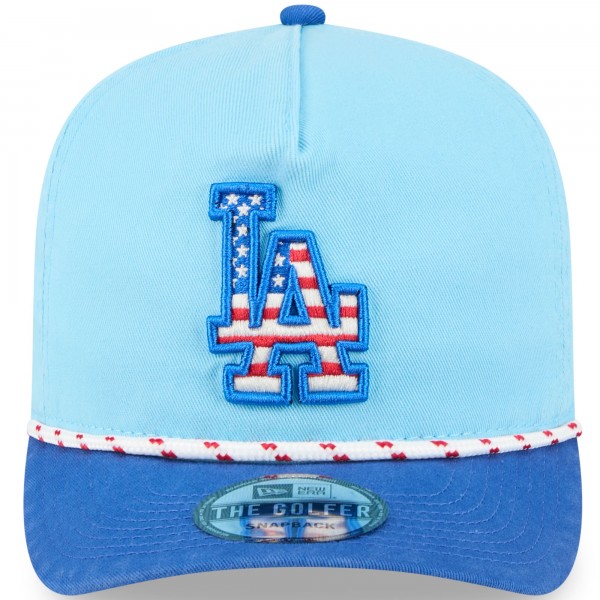 Los Angeles Dodgers New Era Light Blue/Royal 2025 Fourth of July Golfer Snapback Hat