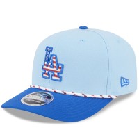Бейсболка Los Angeles Dodgers New Era Light Blue/Royal 2025 Fourth of July 9SEVENTY