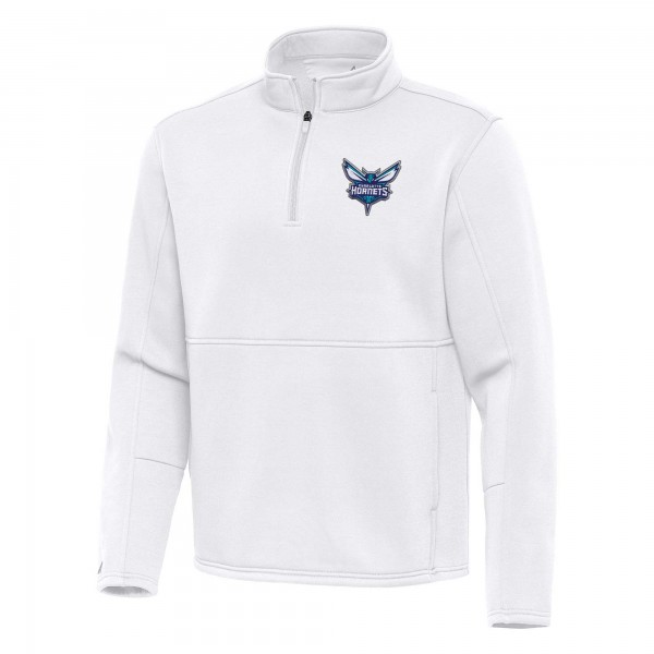Кофта на короткой молнии Charlotte Hornets Antigua White Twist