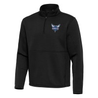 Кофта на короткой молнии Charlotte Hornets Antigua Black Twist