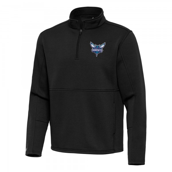 Кофта на короткой молнии Charlotte Hornets Antigua Black Twist