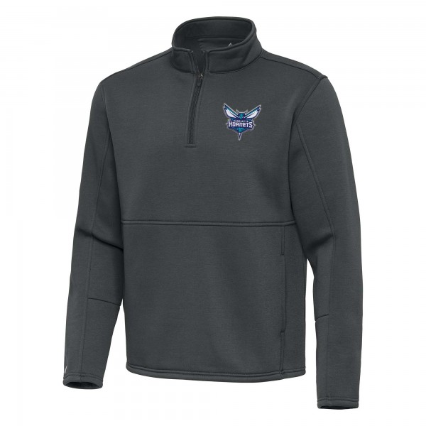 Кофта на короткой молнии Charlotte Hornets Antigua Pewter Twist
