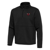 Кофта на короткой молнии Chicago Bulls Antigua Black Twist