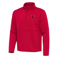 Кофта на короткой молнии Chicago Bulls Antigua Red Twist