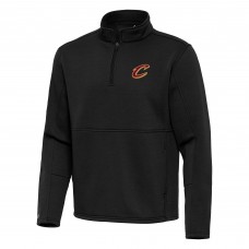 Cleveland Cavaliers Antigua Black Twist Quarter-Zip Pullover Top