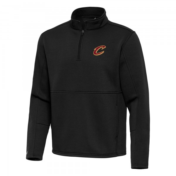 Cleveland Cavaliers Antigua Black Twist Quarter-Zip Pullover Top