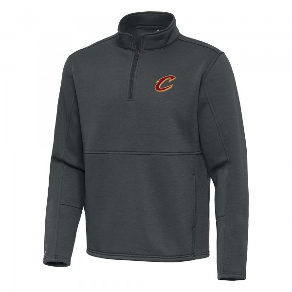 Cleveland Cavaliers Antigua Pewter Twist Quarter-Zip Pullover Top