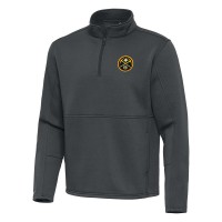 Denver Nuggets Antigua Pewter Twist Quarter-Zip Pullover Top