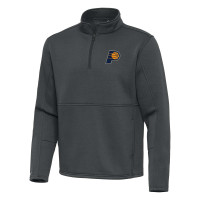 Indiana Pacers Antigua Pewter Twist Quarter-Zip Pullover Top