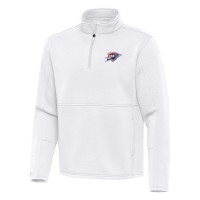 Кофта на короткой молнии Oklahoma City Thunder Antigua White Twist
